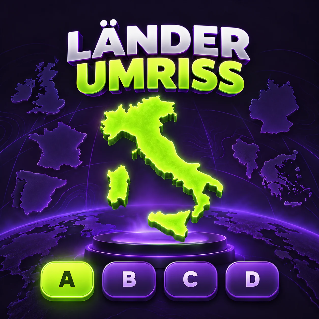 Länderumriss – Spielmotiv